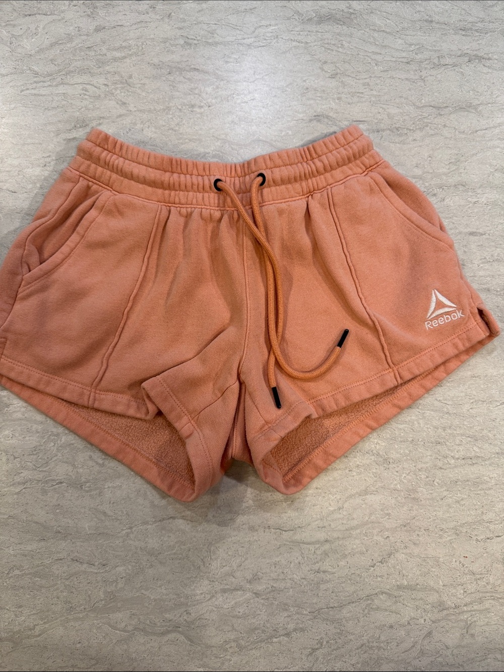 Reebok Women's Peach Terry Athletic Drawstring Shorts
